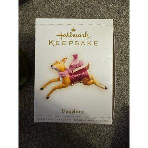 2 Avail- Hallmark Keepsake Daughter Reindeer Handcrafted Ornament 2006 NEW